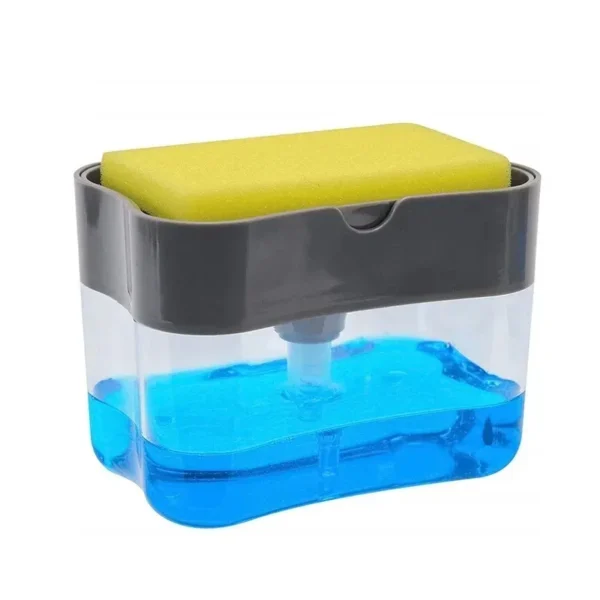 Dish Soap Dispenser for Kitchen,Liquid Soap Dispenser Kitchen SoapDispenser with Sponge Holder,Sponge Caddy Soap Pump Dispenser - Image 3