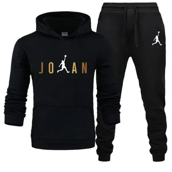 2024 New Men's Fashion Casual Zipper Tracksuits Outdoor Fitness Jogging Hooded Sets Sports Luxury Hoodie + Pants Suit Clothing - Image 3
