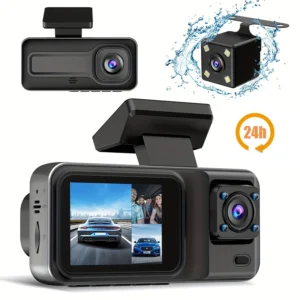 3 Channel Dash & Rear View Cam Recorder Black Box 1080P DVR