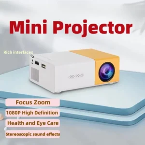 Mini portable projector for home entertainment and office supports 1080P ultra high definition